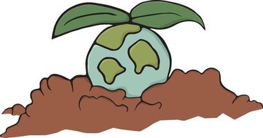 earth and tree vector