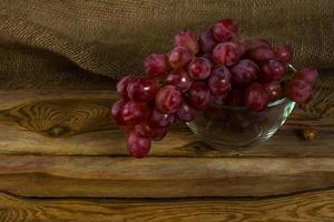 Bunch of red grapes photo