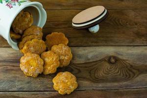 Homemade cookies in a cookie jar photo