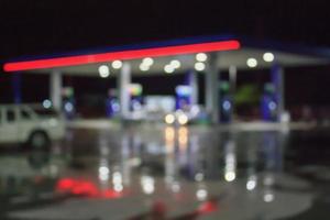 blur image of gas station photo