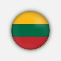 Coutry Lithuania. Lithuania flag. Vector illustration.