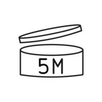 Expiration date 5 month icon. Period after opening symbol. Vector Illustration.