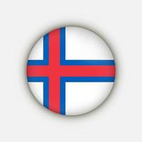 Cuntry Faroe Islands. Faroe Islands flag. Vector illustration.