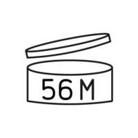 Expiration date 56 month icon. Period after opening symbol. Vector Illustration.