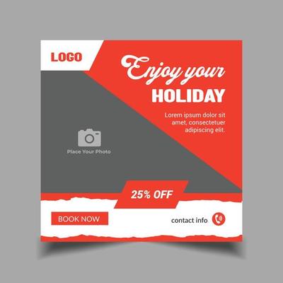 Holiday  social media post template, web banner template