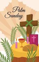 Palm Sunday with Cross Background