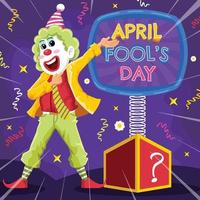 Clown Figure on April Fools Day vector