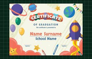 Kindergarten Certificate Template vector