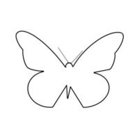Butterfly insect animal Hand drawn organic line Doodle vector