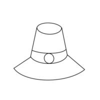 Hat fashion costume for Thanksgiving Hand drawn organic line Doodle vector