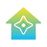 ninja home logo element design template icon vector