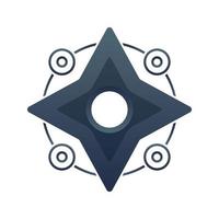 ninja logo element design template icon vector