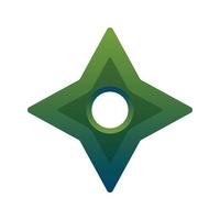 ninja logo element design template icon vector