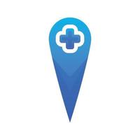 medical location logo element design template icon