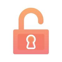 padlock key logo element design template icon vector