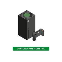 Game Console Black Box X Isometric illustration vector