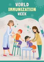 World Immunization Week Poster vector