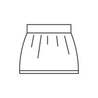 falda para presentación de sitio web de icono de símbolo vector