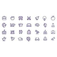 Education Learning Line Icons vector design