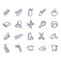 Hair Salon line icons vector design