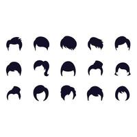 conjunto de iconos de peinado diseño vectorial