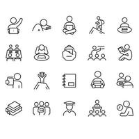 Study and Learning icons vector design