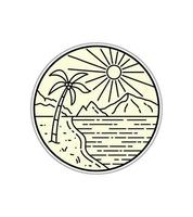 American National park vector illustration in mono line style art