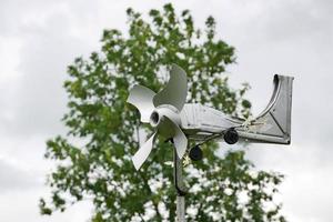 hand-made wind generator close-up, free energy photo