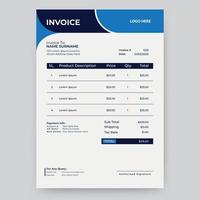 Business invoice vector design template