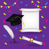End of the academic year, graduation vector
