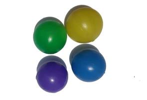 colorful balls on a white background photo