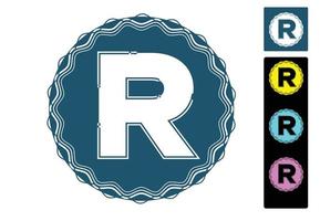R letter new logo and icon design template vector