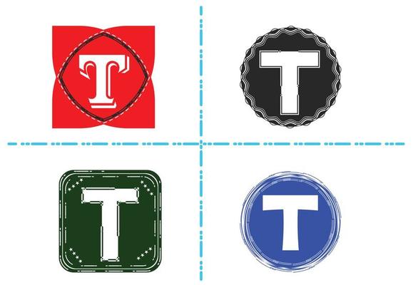 T letter new logo and icon design template