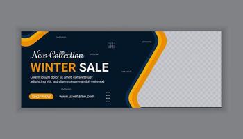 Horizontal sale banner design template in yellow and green Premium Vector