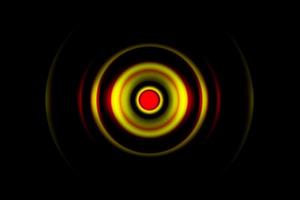 Red digital sound wave or circle signal, abstract background photo