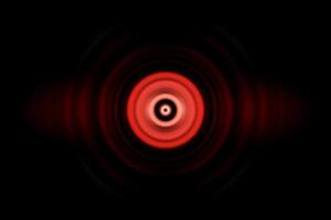 Red digital sound wave or circle signal, abstract background photo