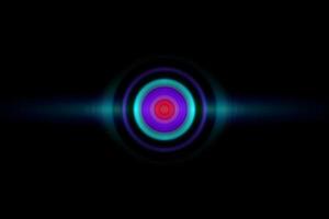 Abstract green ring with sound waves oscillating background photo