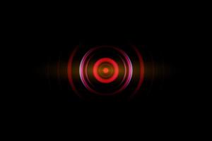 Abstract circle with sound waves oscillating, technology background photo