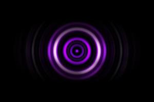 anillo púrpura abstracto con fondo oscilante de ondas sonoras foto