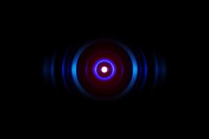 Abstract circle with sound waves oscillating, technology background photo
