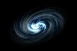 Abstract spiral fog on black background photo
