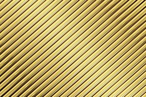 textura de tipo de tubo de acero dorado en diagonal, fondo abstracto. representación 3d foto