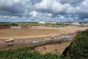 The beach at Bude in Cornwal photo