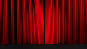 fondo de cortina de escenario rojo render 3d