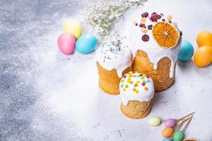 Easter cake holiday yeast sweet pastrie dessert celebratory holiday orthodox christians easter treat healthy meal food snack copy space food background photo