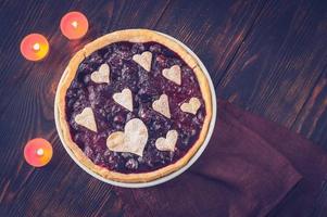 Cherry jam tart photo