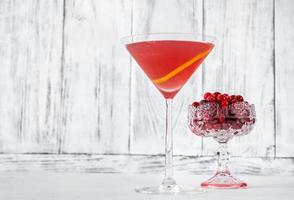 Glass of Cosmopolitan cocktail photo
