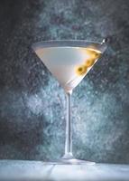 Glass of Dry Martini Cocktail photo