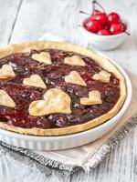 Cherry jam tart photo