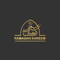 diseño de ramadan kareem para antecedentes y redes sociales vector